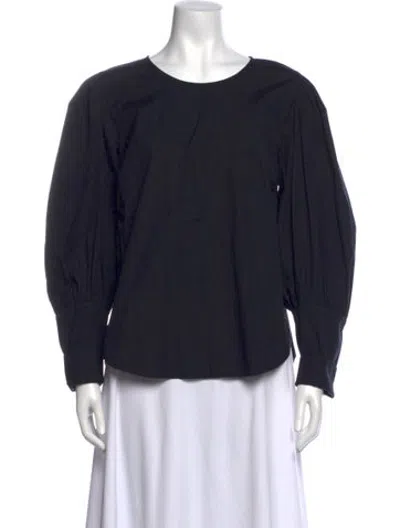 Pre-owned Veronica Beard Scoop Neck Long Sleeve Sweatshirt In Black
