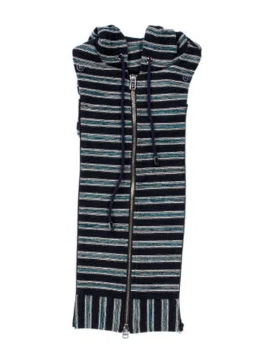 Pre-owned Veronica Beard Striped Shawl In Blue