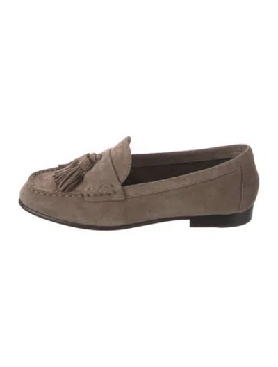 Pre-owned Veronica Beard Suede Loafers In Brown