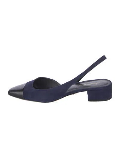 Pre-owned Veronica Beard Suede Slingback Pumps In Blue