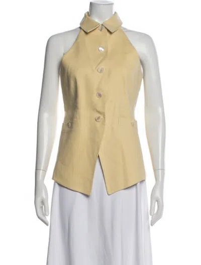 Pre-owned Veronica Beard Vest In Yellow