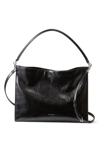 Veronica Beard Vida Leather Shoulder Bag In Black