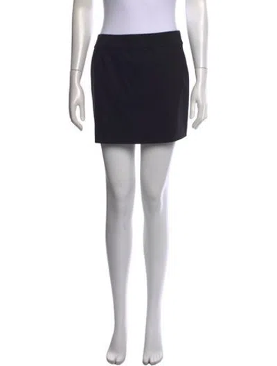 Pre-owned Veronica Beard Wool Mini Skirt In Blue