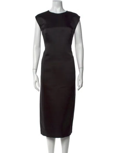 Pre-owned Veronica De Piante Silk Midi Length Dress W/ Tags In Black
