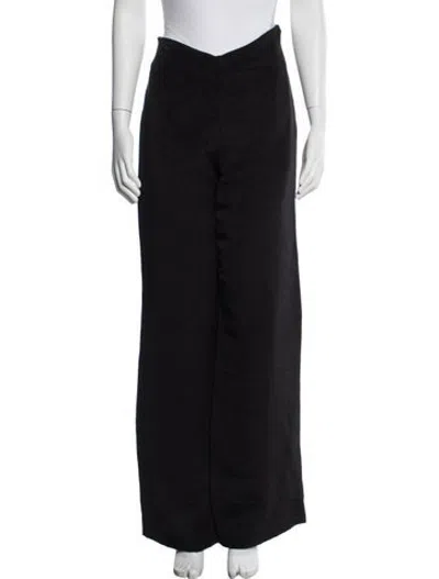 Pre-owned Veronica De Piante Silk Wide Leg Pants W/ Tags In Black