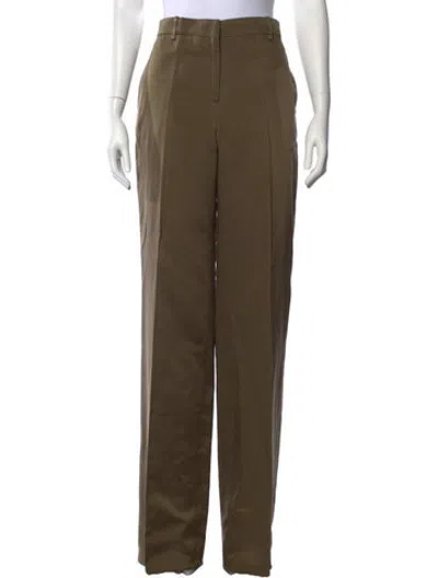 Pre-owned Veronica De Piante Straight Leg Pants In Green