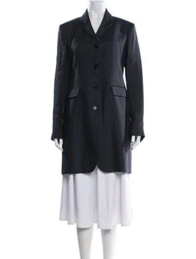 Pre-owned Veronica De Piante Striped Blazer W/ Tags In Blue