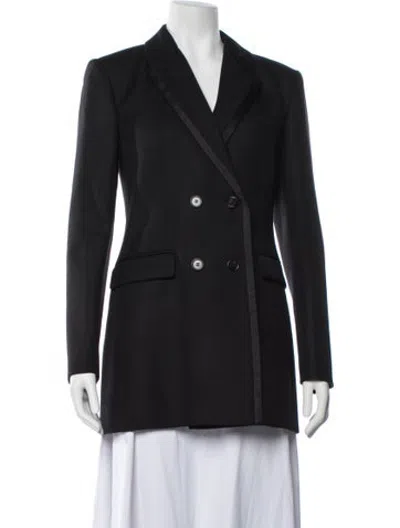 Pre-owned Veronica De Piante Virgin Wool Blazer W/ Tags In Black