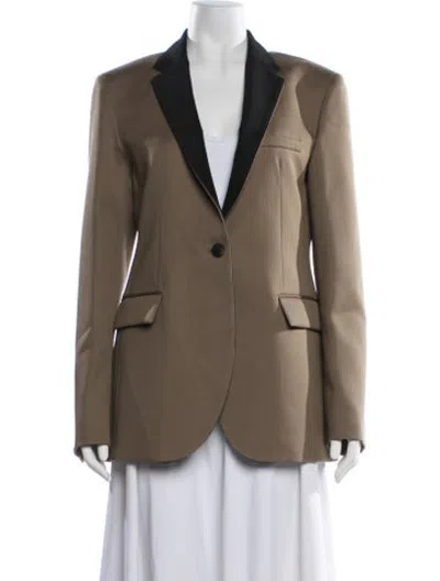 Pre-owned Veronica De Piante Virgin Wool Blazer W/ Tags In Brown