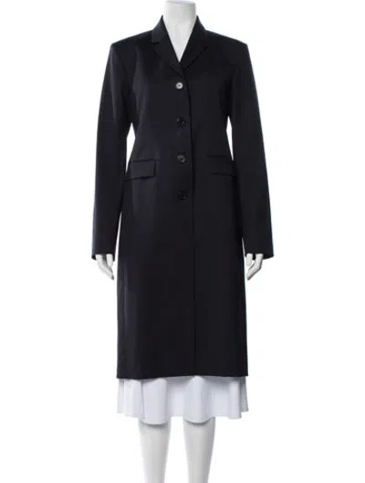 Pre-owned Veronica De Piante Virgin Wool Coat W/ Tags In Blue