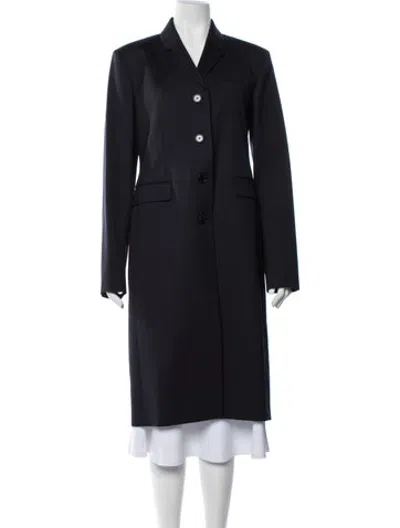 Pre-owned Veronica De Piante Virgin Wool Coat W/ Tags In Blue