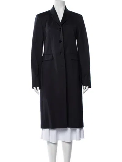 Pre-owned Veronica De Piante Virgin Wool Coat W/ Tags In Blue