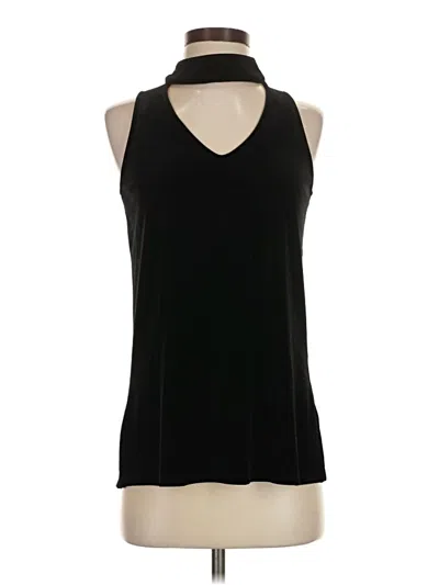 Pre-owned Veronica M Sleeveless Top Black Halter Neckline Tops