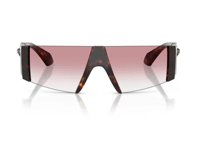 Versace 0ve4516 Gradient Oversized Shield Sunglasses In Burgundy