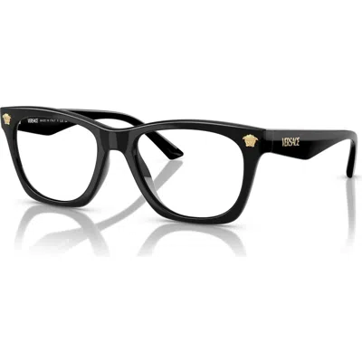 Versace 52mm Square Optical Glasses In Black