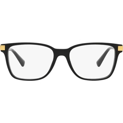 Versace 55mm Rectangle Optical Glasses In Black