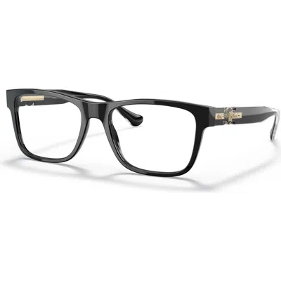 Versace 55mm Rectangle Optical Glasses In Black