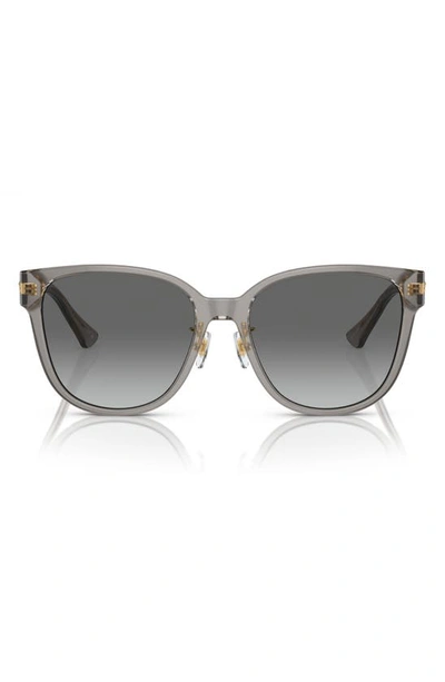 Versace 57mm Gradient Square Sunglasses In Opal Grey
