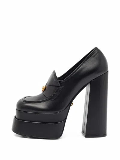 Pre-owned Versace Aevitas Platform Pumps In Black