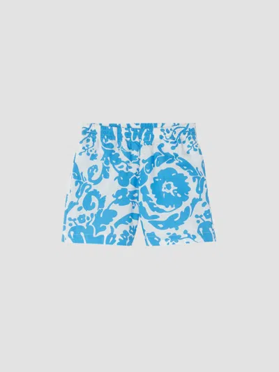 Versace Baby Boy's & Little Boy's Barocco Poplin Shorts In Blue