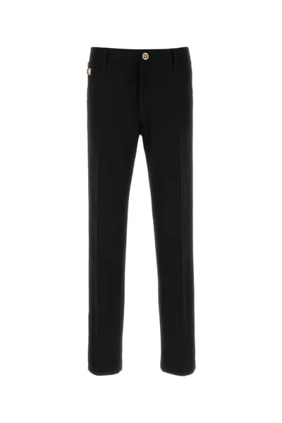 Versace Black Gabardine Chino Pants