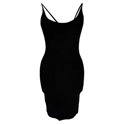 Pre-owned Versace Bodycon Mini Dress In Black Viscose