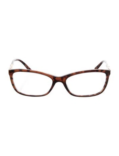 Pre-owned Versace Cat-eye Eyeglasses In Brown