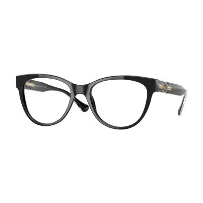 Versace Designer Eyeglasses With Clear Demo Lenses In Black