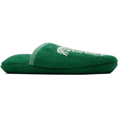 Versace Green Cotton-terry Jacquard Slippers