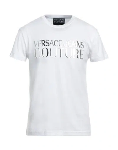 Versace Jeans Couture Man T-shirt White Size Xl Cotton