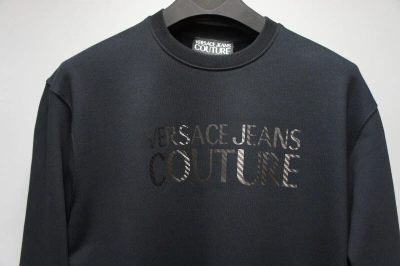 Pre-owned Versace Jeans Couture Original  Carbon Logo Print Black Men Sweatshirt -