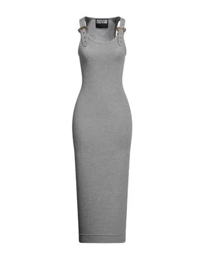Versace Jeans Couture Woman Midi Dress Grey Size 10 Viscose, Elastane