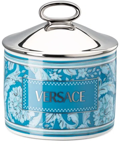 Versace Kleine Barocco Porzellandose In Blau