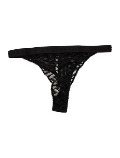 Pre-owned Versace Lace Pattern Pajamas In Black