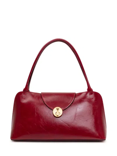 Versace Medium Shoulder Bag In Burgundy