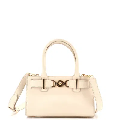 Versace Medusa 95 Tote Leather Small In Beige