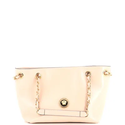 Versace Medusa Icon Chain Tote Leather Mini In Pink