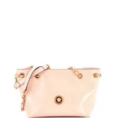 Versace Medusa Icon Chain Tote Leather Mini In Pink