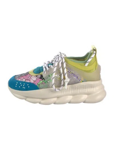 Pre-owned Versace Medusa Insignia Chunky Sneakers In Blue