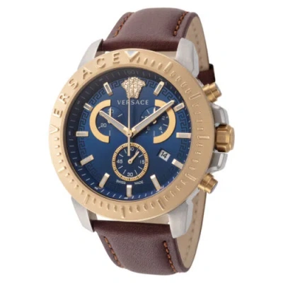 Pre-owned Versace Men's Chrono 45mm Quartz Watch Ve2e00221