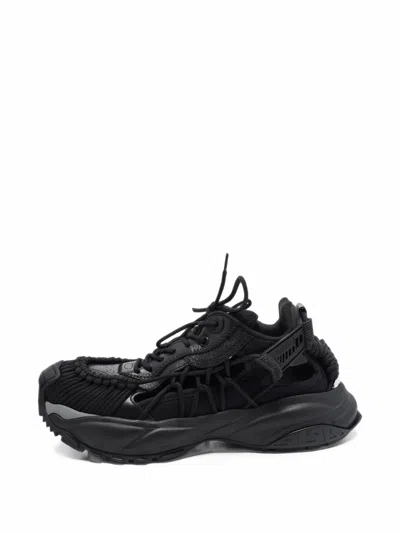 Pre-owned Versace Mercury Low-top Sneakers In Black