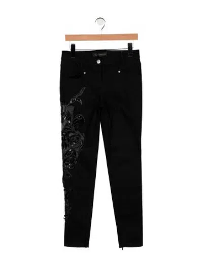 Pre-owned Versace Mid-rise Skinny Leg Jeans W/ Tags In Black