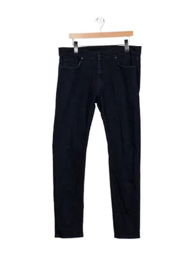 Pre-owned Versace Mid-rise Straight Leg Jeans In Blue