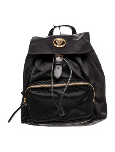 Pre-owned Versace Nylon Backpack W/ Tags In White