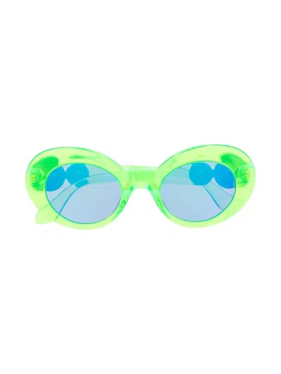 Versace Kids' Oval-frame Sunglasses In Green