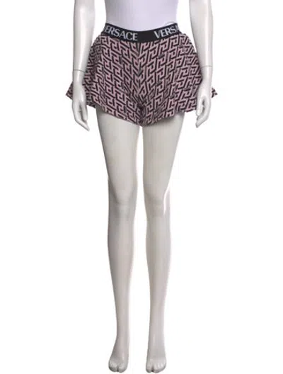 Pre-owned Versace Patterned Mini Shorts In Black