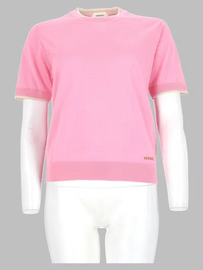 Versace Pink Polyester Sweater