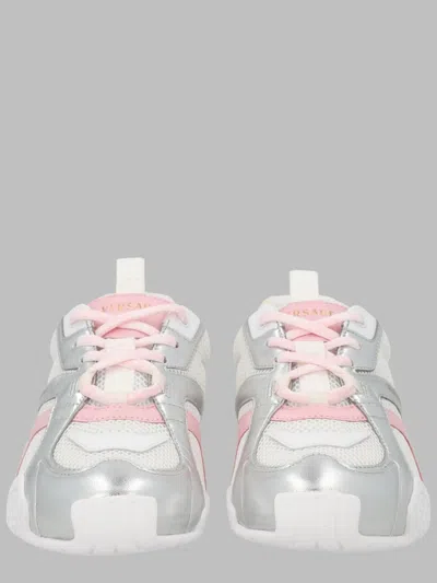 Versace Signature Low-top Sneakers In White