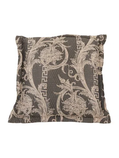 Pre-owned Versace Throw Pillow In Neutrals