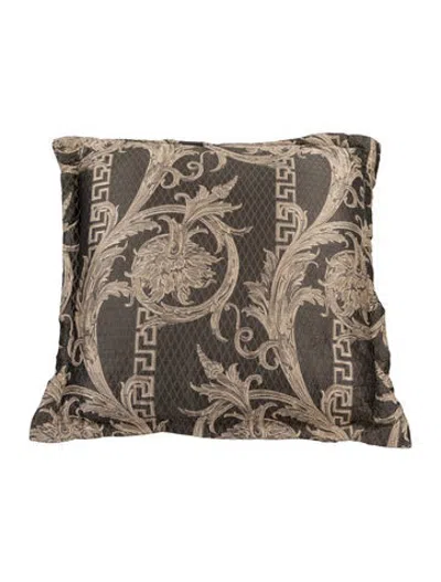 Pre-owned Versace Throw Pillow In Neutrals
